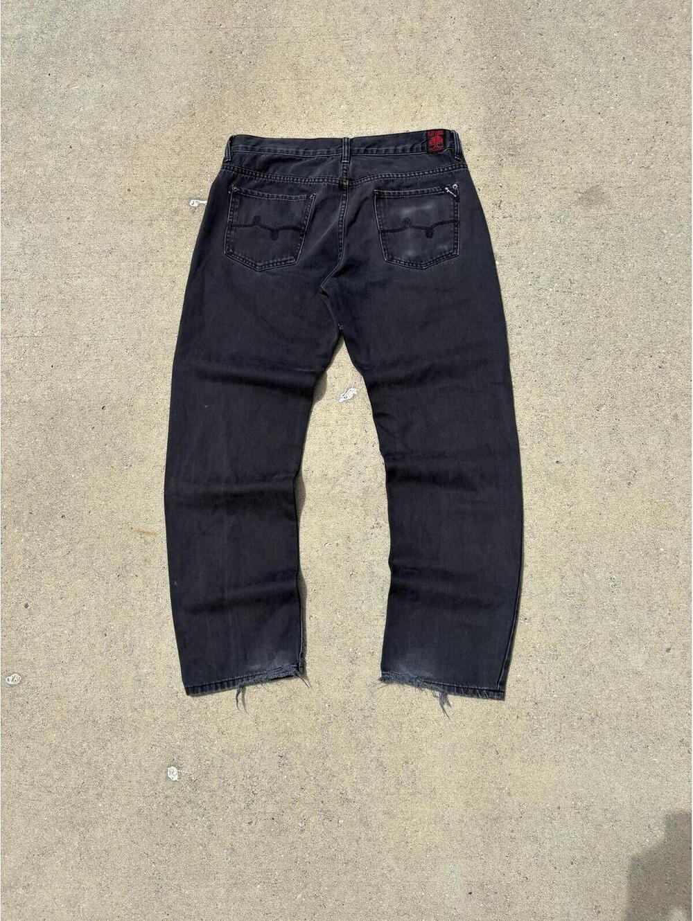 Vintage Y2K LRG Black Faded Relaxed Leg Jeans Waist 34